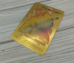⚡ Gold Metal Pikachu VMAX Rainbow Pokemon Card Collectible/Gift/Display⚡ - Image 4