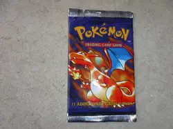 1999 POKEMON BASE SET UNLIMITED BOOSTER PACK CHARIZARD ART FOIL PACKS - Image 3
