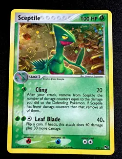 Sceptile Holo 4/17 NM SWIRL Pop Series 1 Pokemon Card Near Mint - Image 1