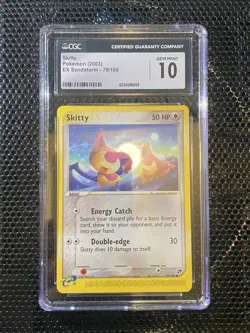 Pokemon TCG Graded Skitty 79/100 EX Sandstorm 2003 CGC 10 - Image 1
