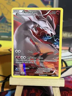 Pokemon Reshiram Full Art Promo Holo XY74 120 HP Slash Repeater Blaze Card - Image 1