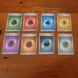 6 Swirls Pokemon 151 Energy Cosmos Holo Set Lot NM Complete Lot Of 8. - Image 1