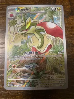 Pokemon Flapple 210/191 Sv08: Surging Sparks Illustration Rare Holo Dragon - Image 1