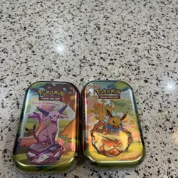 Pokemon TCG Scarlet & Violet Prismatic Evolutions Mini Tins Sealed Lot Of 2 - Image 1
