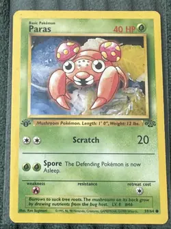 Pokemon Jungle 1st Edition Paras 59/64 - Image 1