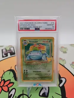 2021 POKEMON CELEBRATIONS CLASSIC COLL #15 VENUSAUR-HOLO PSA 10 - Image 1