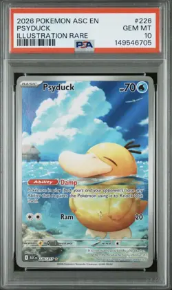 2026 POKEMON ASC EN-ASCENDED HEROES ILLUSTRATION RARE #226 PSYDUCK PSA 10 - Image 1