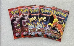 Pokemon Scarlet & Violet Destined Rivals Booster Packs English Ho-Oh 5 Pack TCG - Image 1