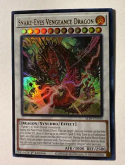 1X NM Snake-Eyes Vengeance Dragon - ALIN-EN040 - Ultra Rare 1st Edition Yugioh - Image 1