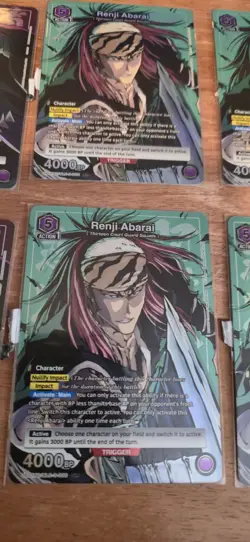 Union Arena BUNDLE Bleach Binder Cards Purple Byakuya, Kisuke, Renji - Image 3