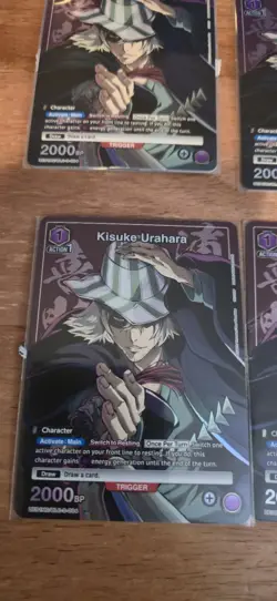 Union Arena BUNDLE Bleach Binder Cards Purple Byakuya, Kisuke, Renji - Image 4