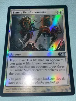 MTG FOIL Timely Reinforcements – Magic 2012 Card # 40 - Image 1