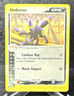 Pokemon TCG Umbreon EX Sandstorm Card 24/100 Regular Rare - Image 1