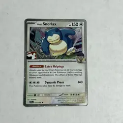SWIRL Hop's Snorlax Play! Stamped COSMO Holo Pokemon Prize Pack Promo Card - Image 1