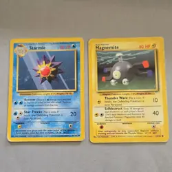 Pokemon TCG Card Lot Starmie Magnemite Tangela Krabby Seadra *damaged* - Image 2