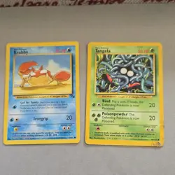 Pokemon TCG Card Lot Starmie Magnemite Tangela Krabby Seadra *damaged* - Image 4