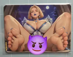 Emma Frost Marvel Rivals X-Men Custom Glow Waifu Card Feet Fan Art 3 - Image 1