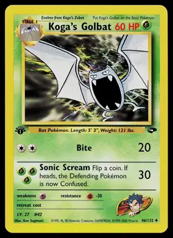 Pokemon Card - Koga's Golbat Gym Challenge 46/132 Uncommon 1st Edition - Image 1