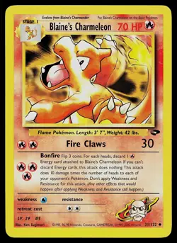 Pokemon Card - Blaine's Charmeleon Gym Challenge 31/132 Uncommon - Image 1
