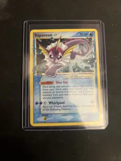 Vaporeon Gold Star EX Power Keepers Pokemon Card TCG 102/108 - Image 1