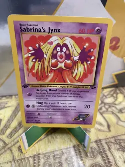 Sabrina's Jynx 57/132 Gym Challenge Regular First Edition Pokemon Card LP Wotc - Image 1