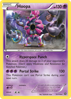 Hoopa 51/114 Rare | Steam Siege | Pokemon Card - Image 1