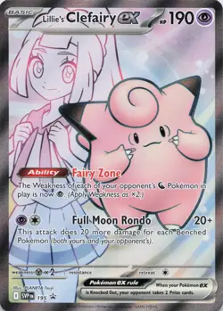 Lillie's Clefairy ex - Promo Holo 2023 SV: Scarlet & Violet Promo Cards 195 NM - Image 1