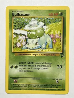 BULBASAUR 67/130 - VINTAGE WOTC Pokemon Card - BASE SET 2 - NM/M - Image 2