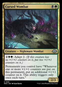 Cursed Wombat x4 4x Modern Horizons 3 NM MTG - Image 1