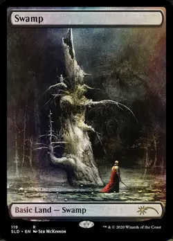 MTG Swamp (119) - Foil - Artist Series: Seb McKinnon, NM-Mint, English Secret La - Image 1