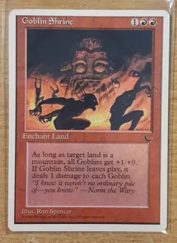 1995 MAGIC THE GATHERING CHRONICLES GOBLIN SHRINE TD25 - Image 1