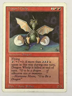 Dragon Whelp Revised Edition Non-Foil MTG MP - Image 1