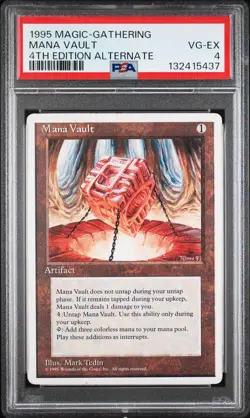 MANA VAULT 4th Edition Alternate Rare PSA 4 Vintage MTG [Nostalgium] - Image 1