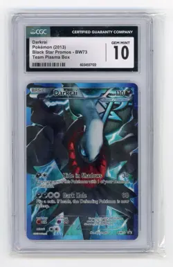 2013 POKEMON BLACK STAR PROMO DARKRAI #BW73 FULL ART CGC 10 GEM MINT TCG - Image 1