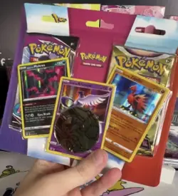 Pokemon TCG: Enhanced 2-Pack Blister, Galarian Moltres, Articuno, Zapdos & Coin - Image 1