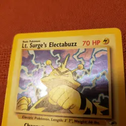 Lt. Surge's Electabuzz 006/132 Gym Heroes Holo NM amazing Pokemon card - Image 2