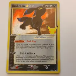 Pokemon Umbreon Gold Star 17/17 Celebrations: Classic Collection Holo NM (CCC) - Image 1