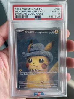 Pikachu With Grey Felt Hat SVP 085 Pokemon Van Gogh Promo Card PSA 10 GEM MINT⚡ - Image 4