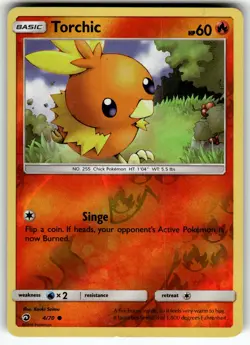 Torchic 4/70 Dragon Majesty LP Pokemon Card TCG - Image 1