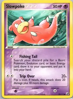 Pokemon TCG Slowpoke 72/115 Unseen Forces LP - Image 1