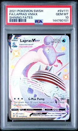 144780101 Lapras VMAX 2021 Pokemon Sword & Shield Shining Fates #SV111 PSA 10 - Image 1
