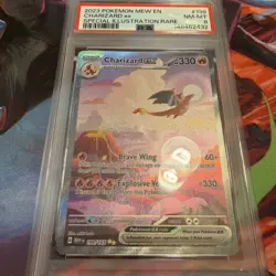 2023 POKEMON MEW EN-151 SPECIAL ILLUSTRATION RARE #199 CHARIZARD EX PSA 8 - Image 3