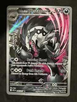 Galarian Obstagoon Illustration Rare 245/217 Pokemon Ascended Heroes IR NM - Image 1