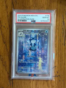Pokemon Mew EN-151 Poliwhirl Illustration Rare #176/165 - PSA 10 GEM MINT - Image 1