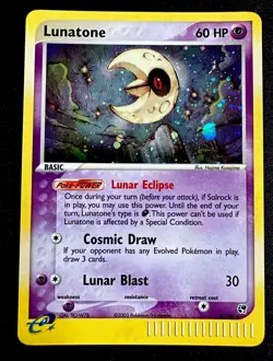 Lunatone 8/100 NM EX Sandstorm Holo 2003 Pokemon TCG Near Mint - Image 1