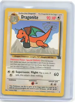 1999 Pokemon—Dragonite (Movie Promo) #5 WoTC Promo—Black Star Promo Holo (DMG) - Image 1