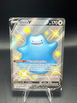 Pokemon Ditto V SV118/SV122 Shining Fates: Shiny Vault Holo Full Art - Image 2