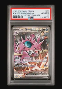 Pokemon TCG Team Rockets Nidoking EX 233/182 Destined Rivals PSA 10 - Image 1