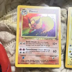 Nintendo Pokemon TCG Jungle Holo Card Lot 1999 - Flareon, Jolteon, Vaporeon - Image 2