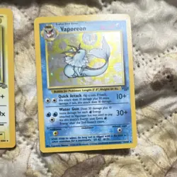 Nintendo Pokemon TCG Jungle Holo Card Lot 1999 - Flareon, Jolteon, Vaporeon - Image 4